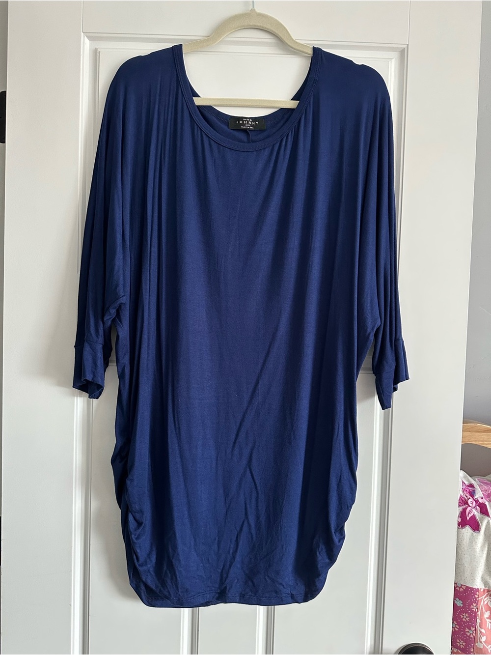 Women’s plus 4X Navy Oversized Dolman Tunic